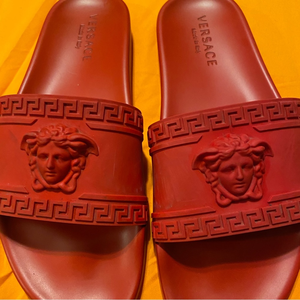 Leather Versace slides